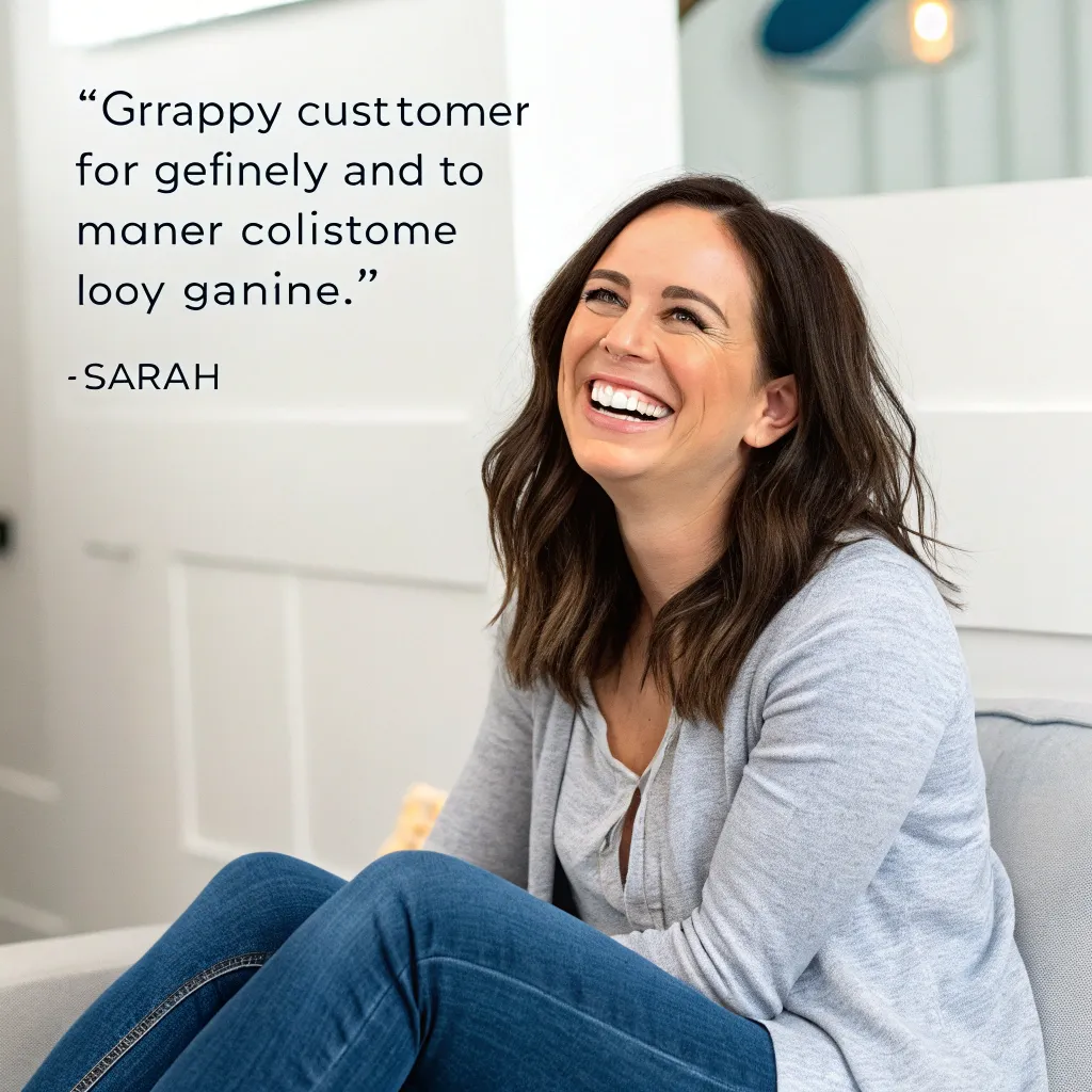 Happy customer Sarah